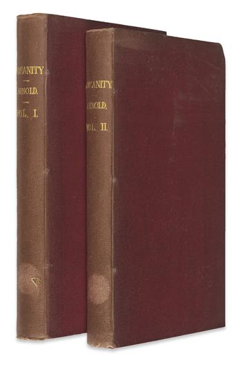 ARNOLD, THOMAS. Observations on the Nature, Kinds, Causes, and Prevention of Insanity.  2 vols.  1806.  Lacks the portrait.